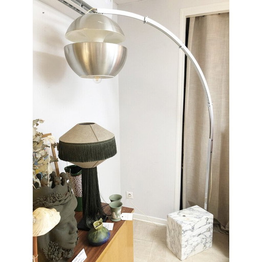 Lampadaire vintage à arc "gushing fountain", 1970