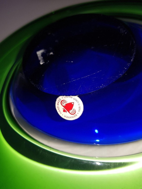 Image 1 of Bol plat en verre vintage par Ladislav Palecek pour Beranek, 1970S