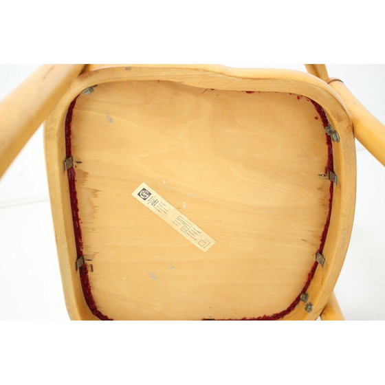 Image 1 of Fauteuil Mid Century en bois et tissu par Ton, Tchécoslovaquie 1992