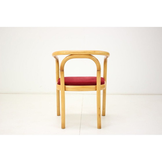 Image 1 of Fauteuil Mid Century en bois et tissu par Ton, Tchécoslovaquie 1992