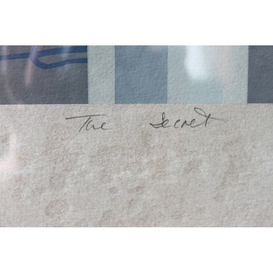 Image 1 of Lithographie vintage "The secret" par James Hussey, Angleterre 1982