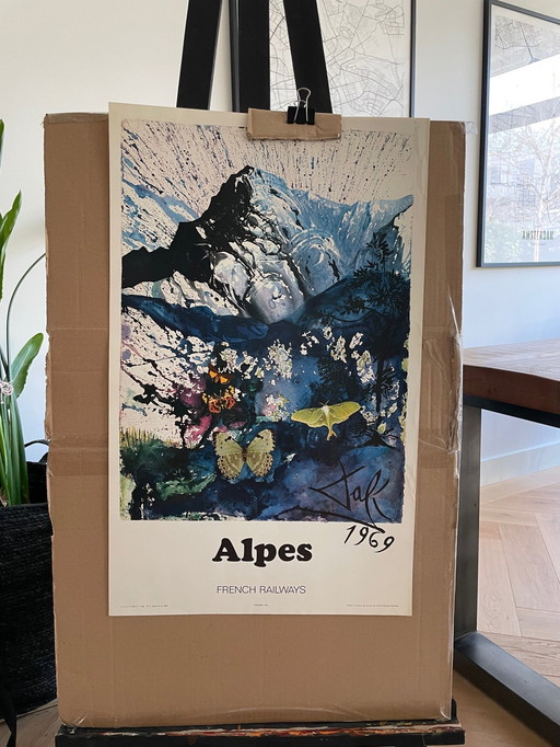 Salvador Dali (1904-1989), Chemins de fer français (Alpes), 1969, imprimé en France