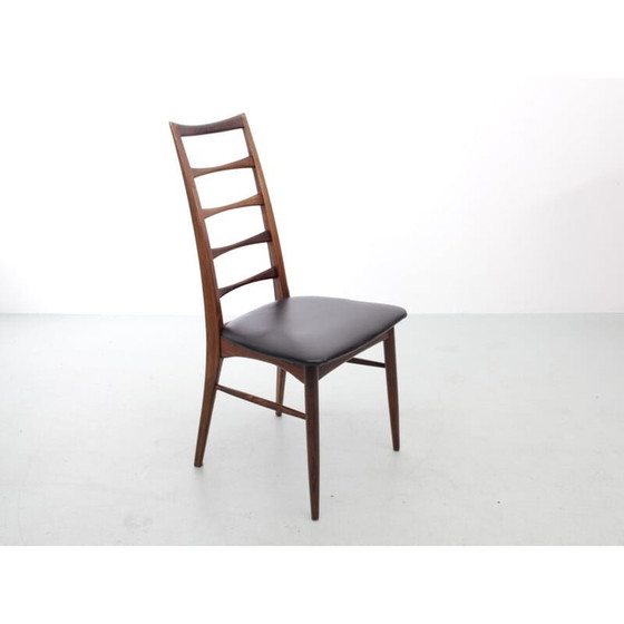 Image 1 of Ensemble de 4 chaises scandinaves vintage Lis en cuir par Niels Koefoed
