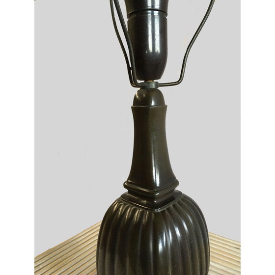 Image 1 of Lampe de table disco en métal art déco vintage par Just Andersen, 1930