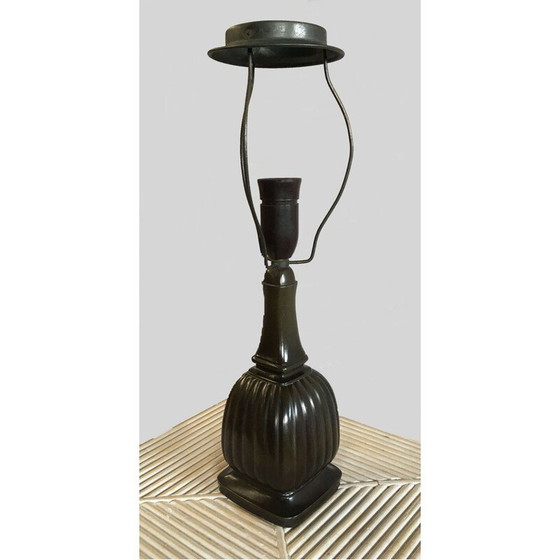 Image 1 of Lampe de table disco en métal art déco vintage par Just Andersen, 1930