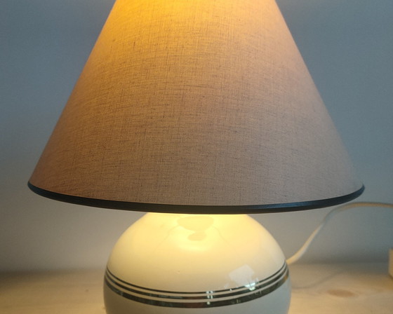 Image 1 of Lampe en céramique des années 1980 de style "Hollywood Regency".