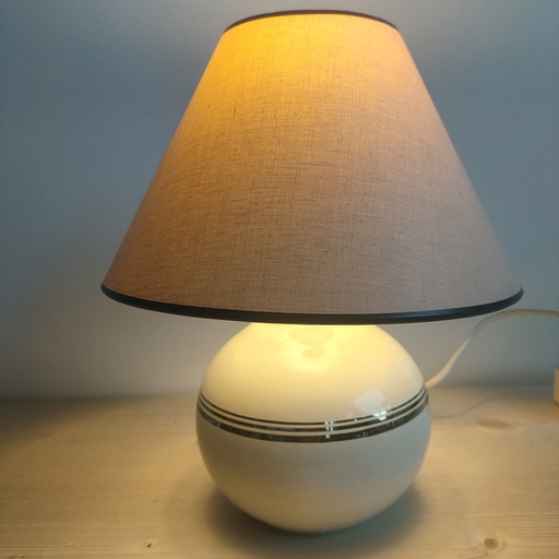 Lampe en céramique des années 1980 de style "Hollywood Regency".