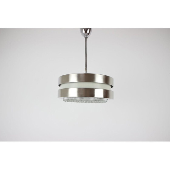 Image 1 of Suspension vintage en métal et verre, Allemagne 1972