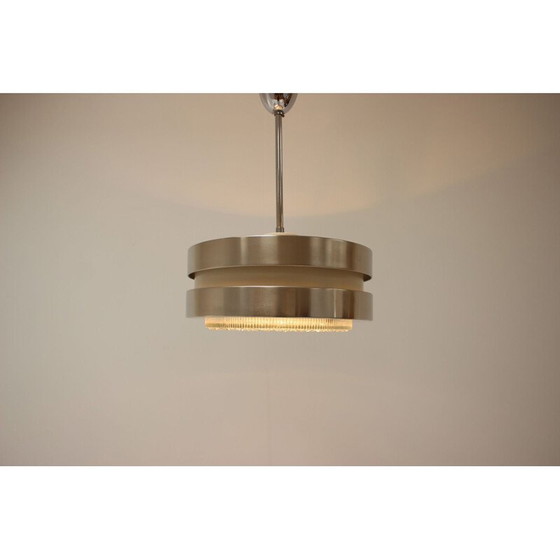 Image 1 of Suspension vintage en métal et verre, Allemagne 1972