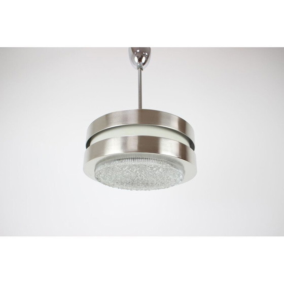 Image 1 of Suspension vintage en métal et verre, Allemagne 1972