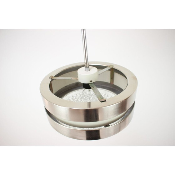 Image 1 of Suspension vintage en métal et verre, Allemagne 1972