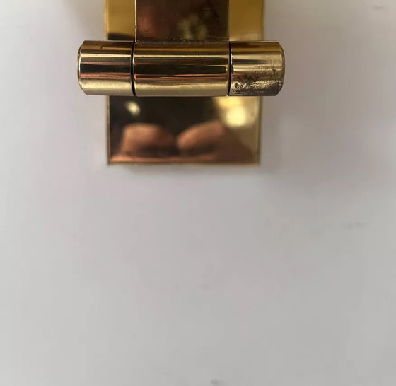 Image 1 of 2X Appliques Vintage Orientable, Laiton Massif, Italie 1970