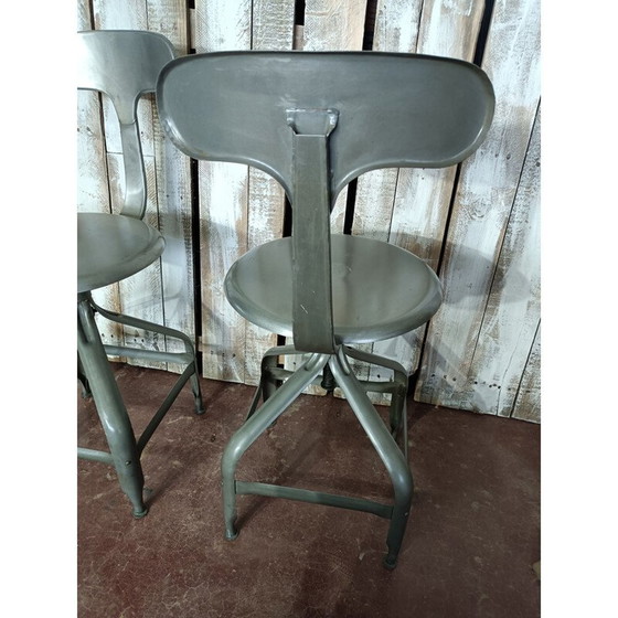 Image 1 of Paire de chaises en métal vintage