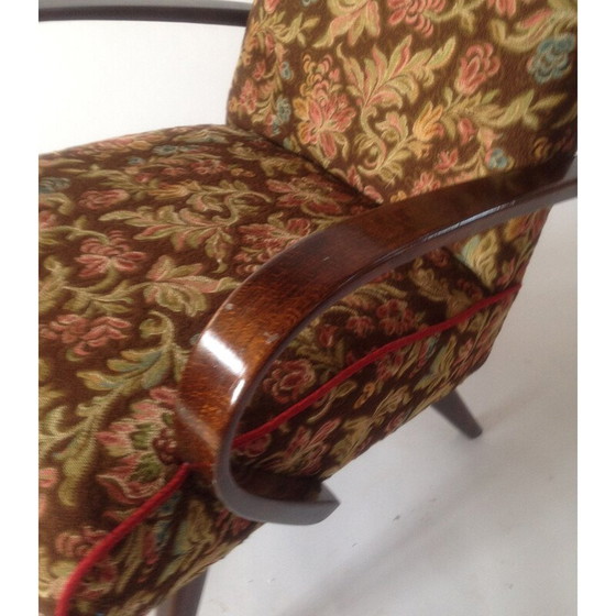 Image 1 of Fauteuil vintage à motif floral par Jaroslav Šmídek pour TON, Tchécoslovaquie, années 1960