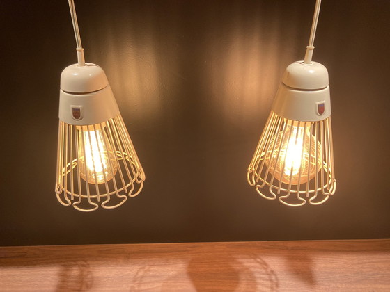 Image 1 of 2x Philips lampes suspendues vintage 1950s