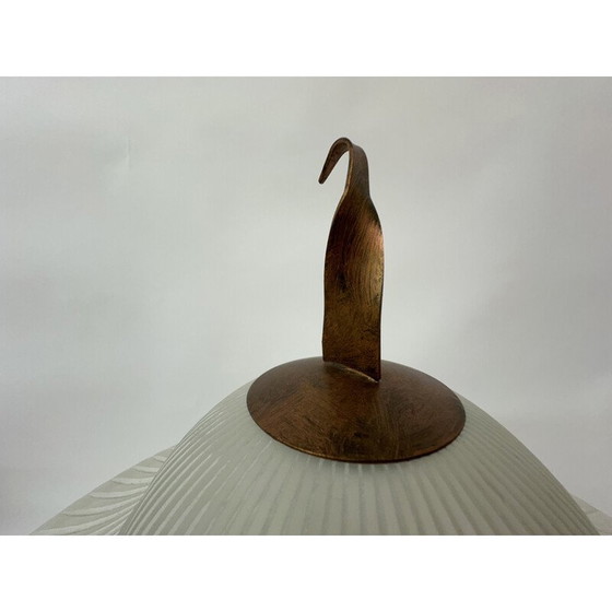 Image 1 of Lampe vintage en métal et verre pour Massif, Belgique 1980