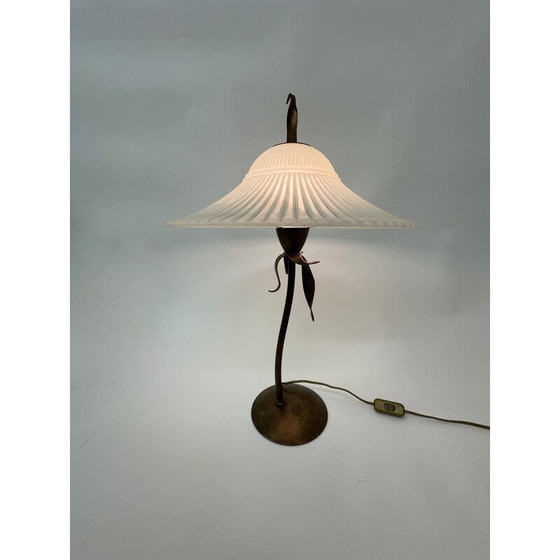 Image 1 of Lampe vintage en métal et verre pour Massif, Belgique 1980