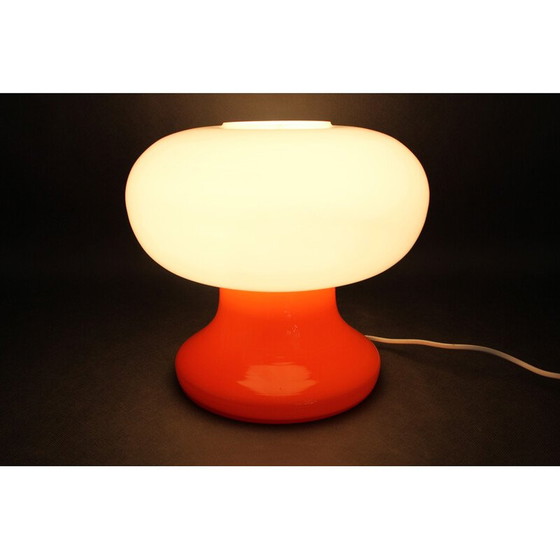 Image 1 of Lampe de table vintage en verre avec champignon, Stepan Tabery, Tchécoslovaquie 1970