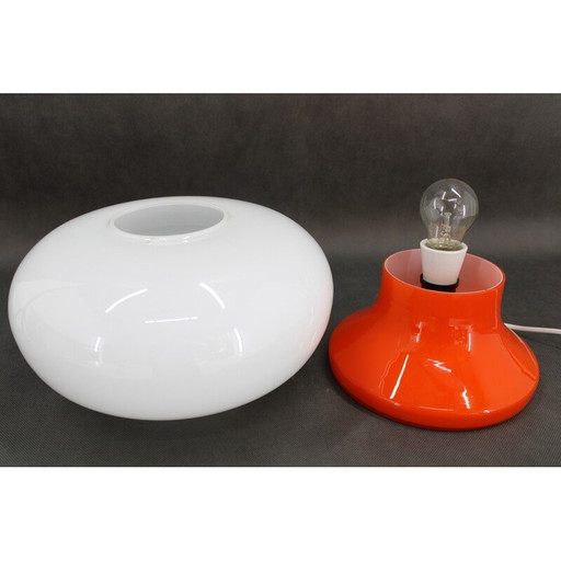 Lampe de table vintage en verre avec champignon, Stepan Tabery, Tchécoslovaquie 1970