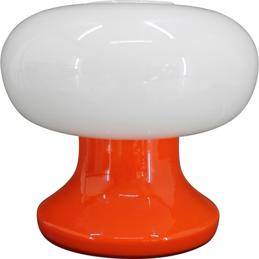 Lampe de table vintage en verre avec champignon, Stepan Tabery, Tchécoslovaquie 1970