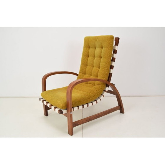 Image 1 of Fauteuil réglable art-déco vintage par Jindrich Halabala, années 1930