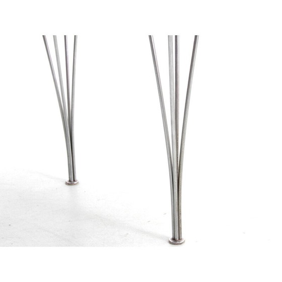 Image 1 of Table de salle à manger vintage en palissandre de Rio et acier chromé, 1971