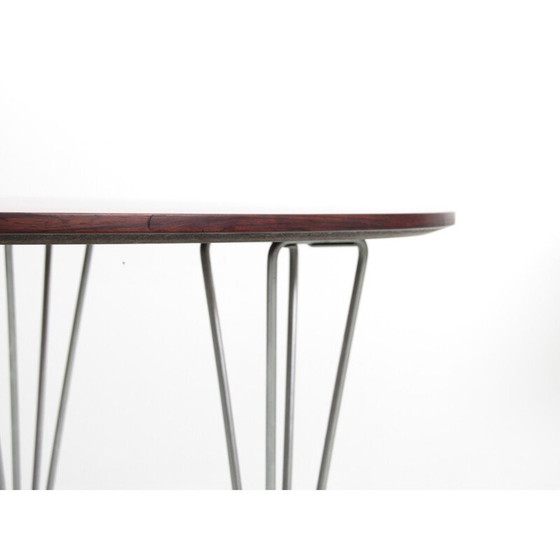 Image 1 of Table de salle à manger vintage en palissandre de Rio et acier chromé, 1971