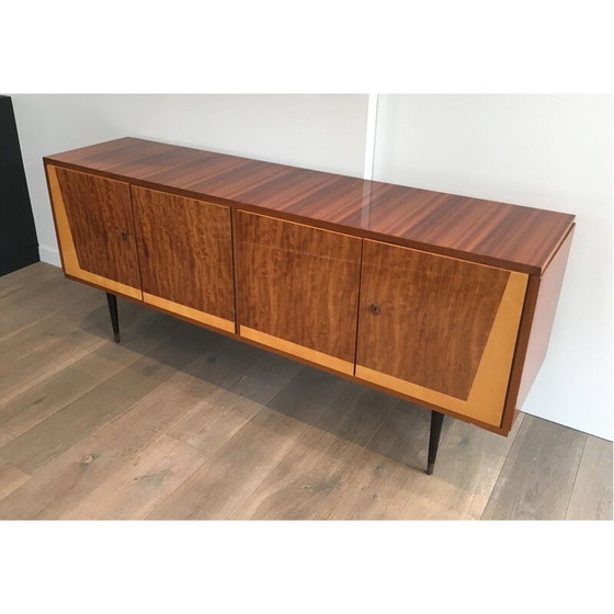 Image 1 of Buffet vintage en acajou à 4 portes, Italie 1960