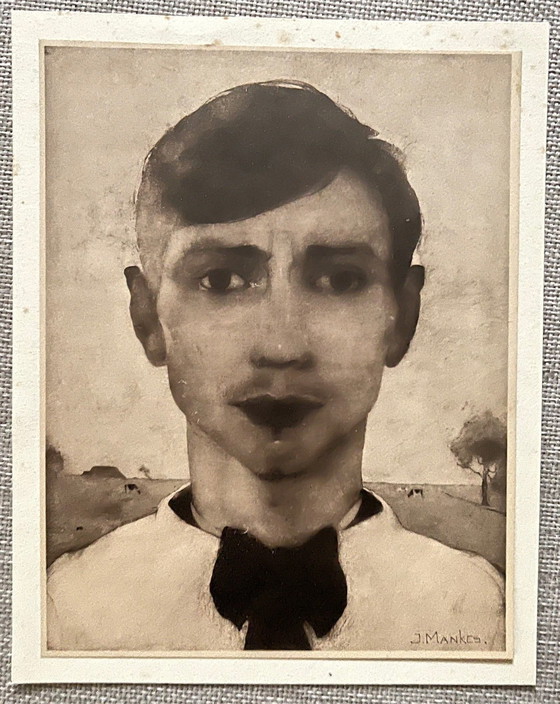 Image 1 of Jan Mankes 1889-1920 / 4 héliogravures originales Autoportraits 1923