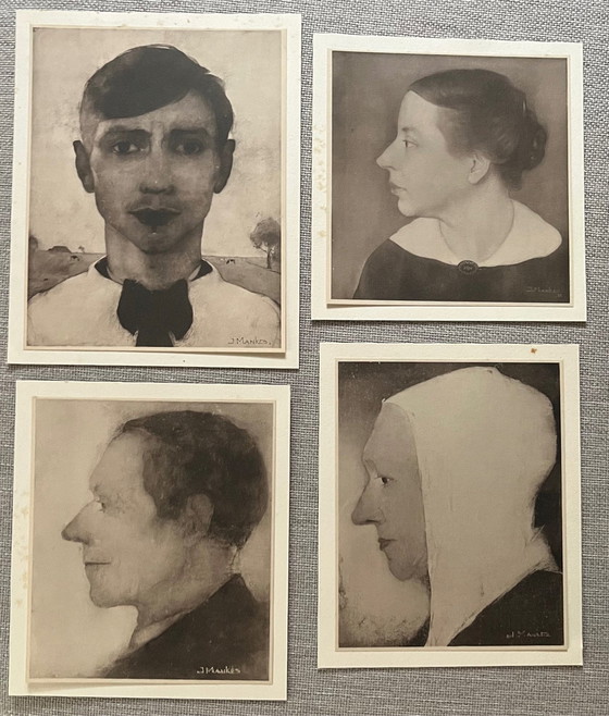 Image 1 of Jan Mankes 1889-1920 / 4 héliogravures originales Autoportraits 1923