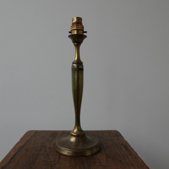 Image 1 of Lampe de table vintage en laiton, Angleterre 1960