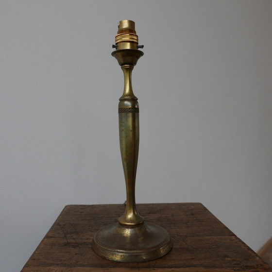 Image 1 of Lampe de table vintage en laiton, Angleterre 1960