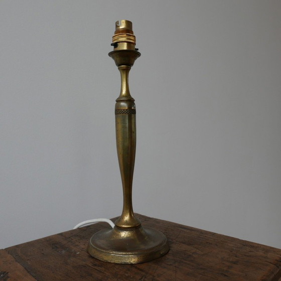Image 1 of Lampe de table vintage en laiton, Angleterre 1960