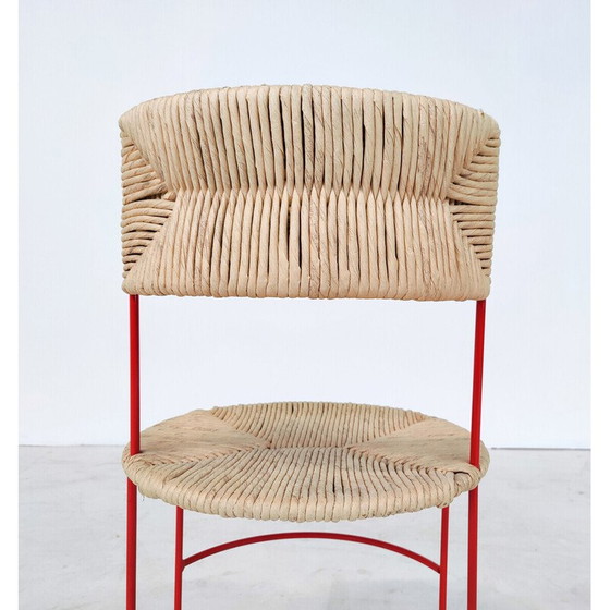 Image 1 of Ensemble de 4 chaises du milieu du siècle par Laura de Lorenzo et Stefano Stefani, Italie, années 1980