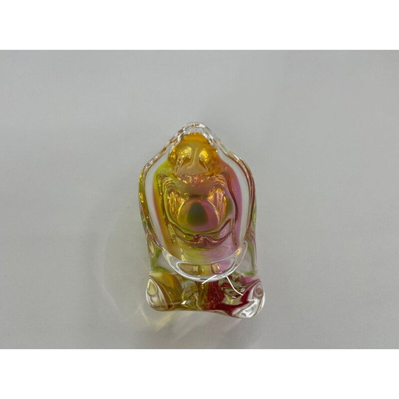 Image 1 of Bol oblong en verre d'art vintage par Josef Hospodka pour Chribska Glassworks, Tchécoslovaquie, années 1960