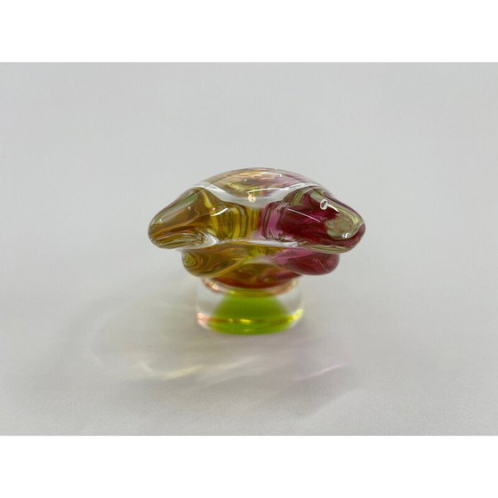 Image 1 of Bol oblong en verre d'art vintage par Josef Hospodka pour Chribska Glassworks, Tchécoslovaquie, années 1960