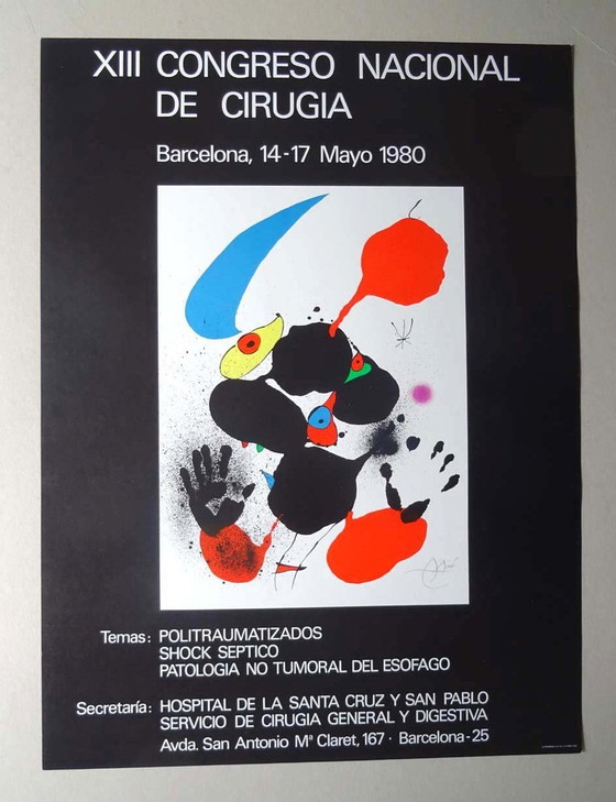 Image 1 of Joan Miro -Congreso Nacional De Curcia 1980 -Offsetlitho