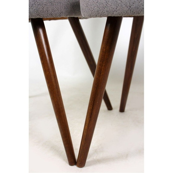 Image 1 of Paire de chaises vintage en tissu gris par Antonín Šuman pour Tatra, Tchécoslovaquie 1960