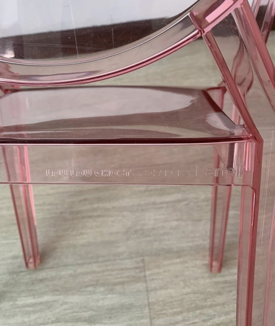 Image 1 of 3x P. Starck Chaises Lou Lou Ghost pour Kartell