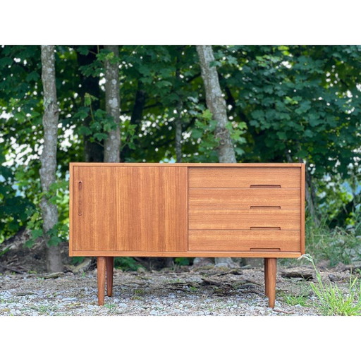 Buffet vintage en teck par Nils Jonnson pour Troeds, Suède 1950