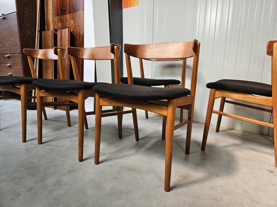 Image 1 of Chaises danoises vintage, ensemble de 6