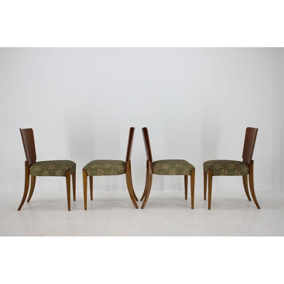 Image 1 of Ensemble de 4 chaises vintage en noyer par Jindrich Halabala pour Up Závody, Tchécoslovaquie