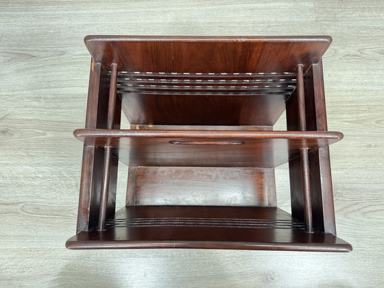 Image 1 of Support de lecture vintage en bois d'acajou