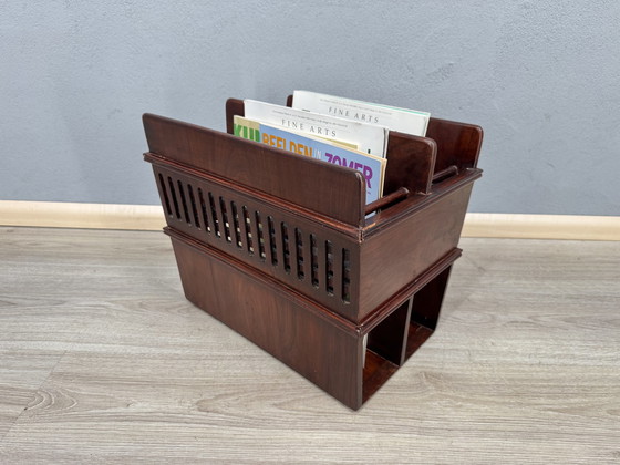 Image 1 of Support de lecture vintage en bois d'acajou