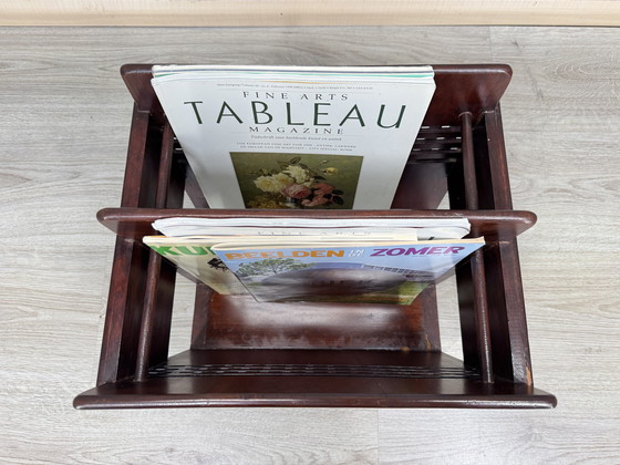 Image 1 of Support de lecture vintage en bois d'acajou