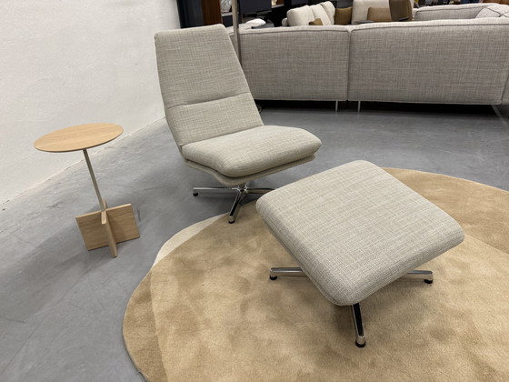 Image 1 of Gelderland 400 Fauteuil avec tabouret Riva Tissu