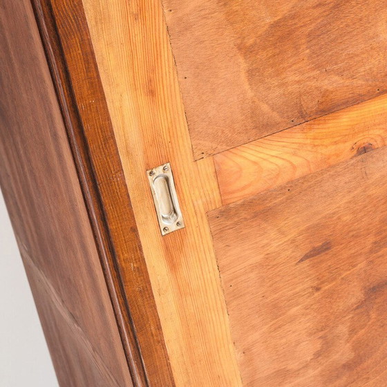 Image 1 of Armoire vintage en pin avec portes coulissantes, France 1940
