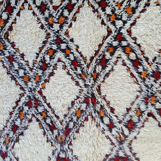 Tapis vintage en laine beni ouarain, Maroc 1970