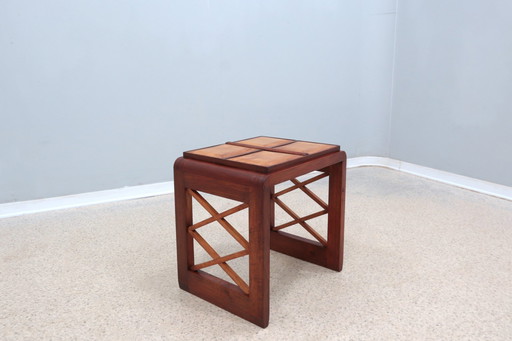 Table d'appoint / Tabouret Art déco milieu du siècle 1940S