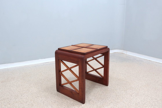 Image 1 of Table d'appoint / Tabouret Art déco milieu du siècle 1940S